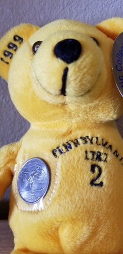 The Authentic Collectible Quarters Bear Pennsylvania with Quarter