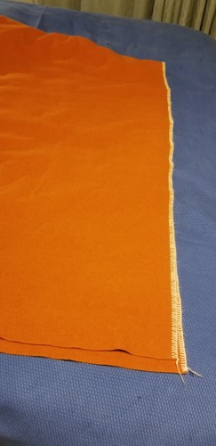 Vintage Peachy Rust Orange Wool Throw Blanket  Binding 62