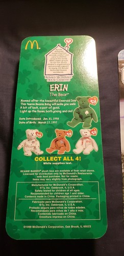 Maple the bear & Erin McDonalds Ty beanies rare tags 1996