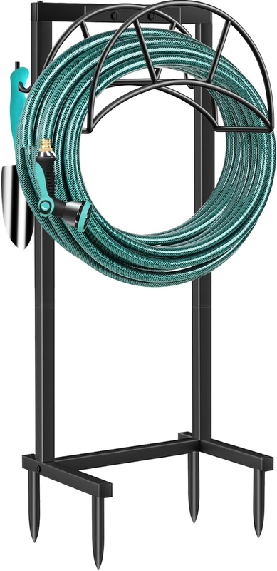 Tomcare Garden Hose Holder Water Hose Holder 4 Spikes Garden Hose Reel Hose Stan