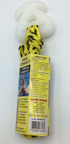 Airhead Kwik Connect Boat Tube Tow Rope For Towables High Impact