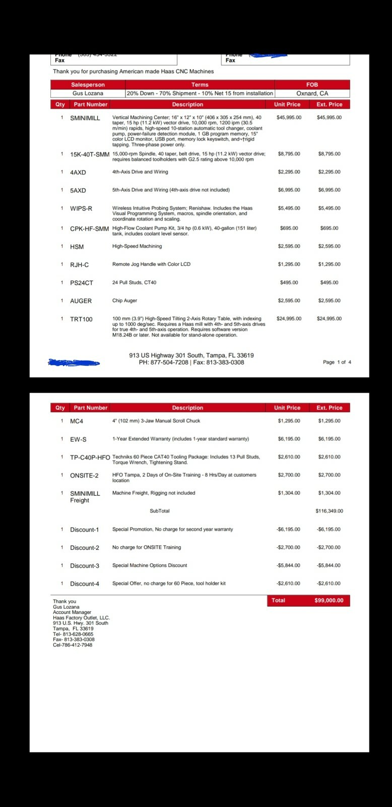 Used Haas Super Mini Mill CNC Vertical Machining Center 15k RPM  2017