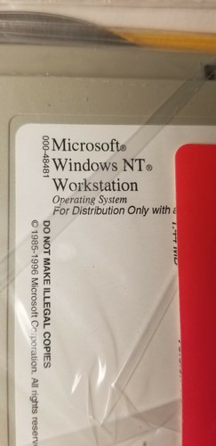 Microsoft Windows NT Workstation 4.0 CD DISK AND FLOPPIES DELL BRAND NEW SEALED
