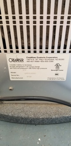 CREAMISER 210 Refrigerated 2 Flavor Cream Milk Dispenser