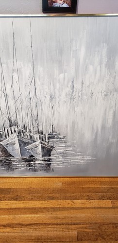 AWSOME LEE REYNOLDS  Large OIL PAINTING ON CANVAS Ship SEASCAPE 60