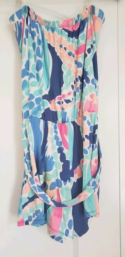 Lilly Pulitzer Ritz strapless romper size M in Ocean Jewels excellent used condi