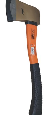 JAK 1.5lb Hand Axe Fibreglass   Hatchet Wood Log Chopper Rubber Grip Handle