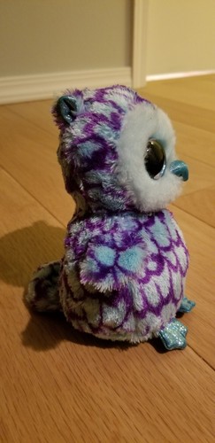 TY Beanie Boos Oscar Owl Glitter Eyes 6
