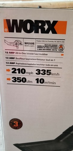 WORX WG505 TRIVAC 12 Amp 3-In-1 Electric Blower/Mulcher/Vacuum