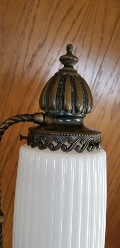 Pair Retro Wall Sconces White Ribbed Glass Virden Lighting