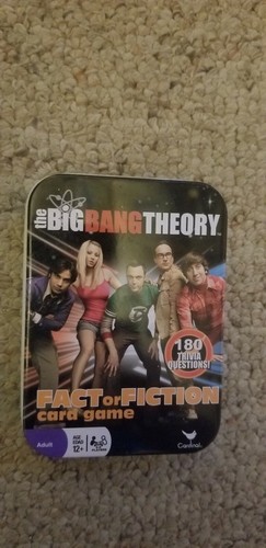 BIG BANG THEORY Fact or Fiction Trivia Card Game w/Tin Case Ages 12+  COMPLETE