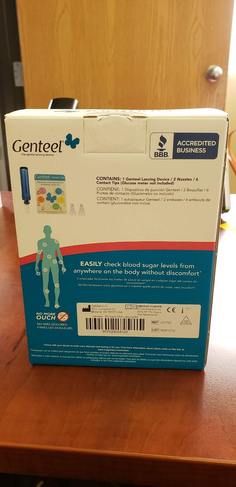 Brand New Never Opened Genteel Lancing Device in Princess Pink-FREE SHIPPING