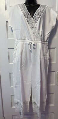 Venus Size-Large   romper Color White Very Pretty