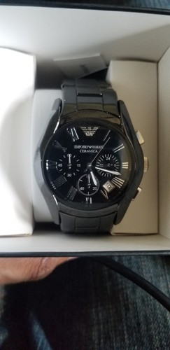 NEW Emporio Armani Ceramic Wrist Watch for Men Black NEW Emporio Armani Ceramic Wrist Watch for Men Black