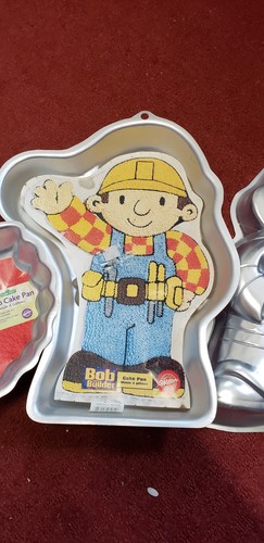 Wilton Cake Pan Lot Of 3 Elmo Bob the Builder and Hero