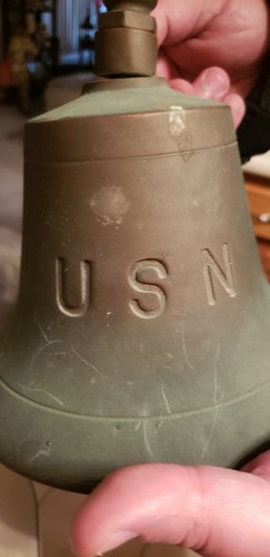 Old USN United States Navy Retired Nautical Ships Boat Bell