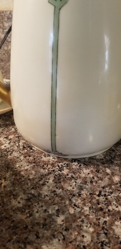 Vintage Silesia Purple Pink Green Floral Tea Coffee Pot Six Cups Five Saucers