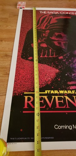 Revenge of the Jedi Original Rolled One Sheet Sci-Fi Star Wars George Lucas