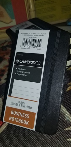 Mead Cambridge Business Notebook,  pocket size.. 3-1/4 in × 5-1/4 in Lot Of 5