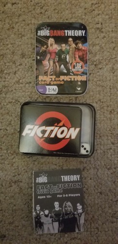 BIG BANG THEORY Fact or Fiction Trivia Card Game w/Tin Case Ages 12+  COMPLETE