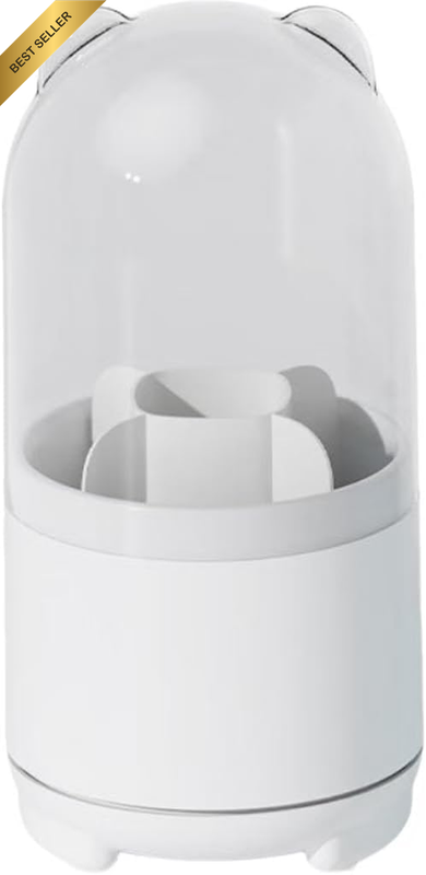 White Toothbrush Holders for Bathroom, Rotating Electric Tooth Brush Holder with