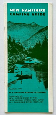 1970 New Hampshire State Camping Guide Vintage Travel Booklet National Forest