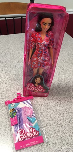 Mattel Barbie Fashionistas Asian Doll #177 + Tye Dye Dress
