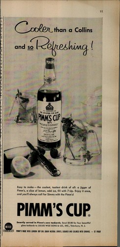 Пару постеров старой рекламы алкоголя. Пиммс История,Алкоголь,Ликеры,Реклама