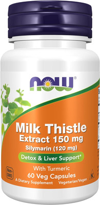 Supplements, Silymarin Milk Thistle Extract 150 Mg with Turmeric, Supports Liver