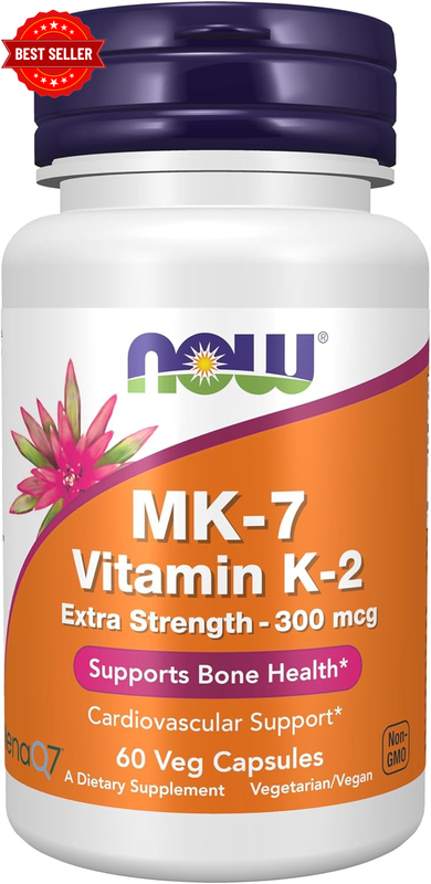 Foods Supplements, Vitamin K2 (Mk-7) 300 Mcg, Extra Strength, Supports Bone Heal