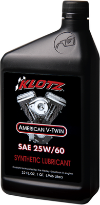 KLOTZ OIL V-Twin Synthetic Engine Oil 25W-60 - 1 Quart (Part KH-2560)