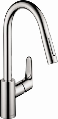 Hansgrohe 04505 Focus 1.75 GPM Pull-Down Kitchen Faucet HighArc - Chrome