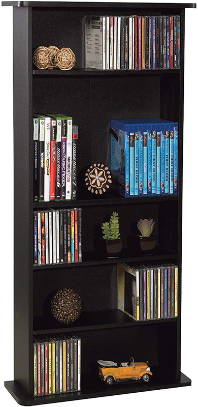 Atlantic Drawbridge Media Cabinet Wall Unit Storage Rack Shelf Cd Dvd Blu Ray