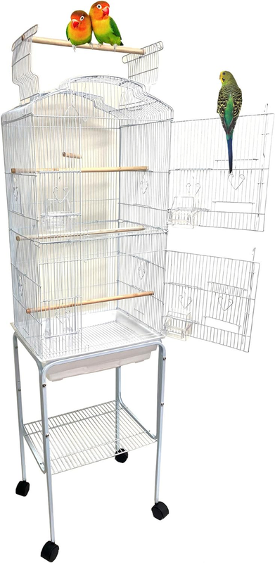 66-Inch Open Top Flight Bird Home Cage for Cockatiel Quaker Parrot Sun Parakeet