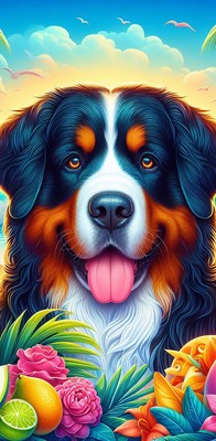 Bernese Mountain Dog - Best of Breed DCR 100%  Micro Fiber Beach Towel Quick Dry