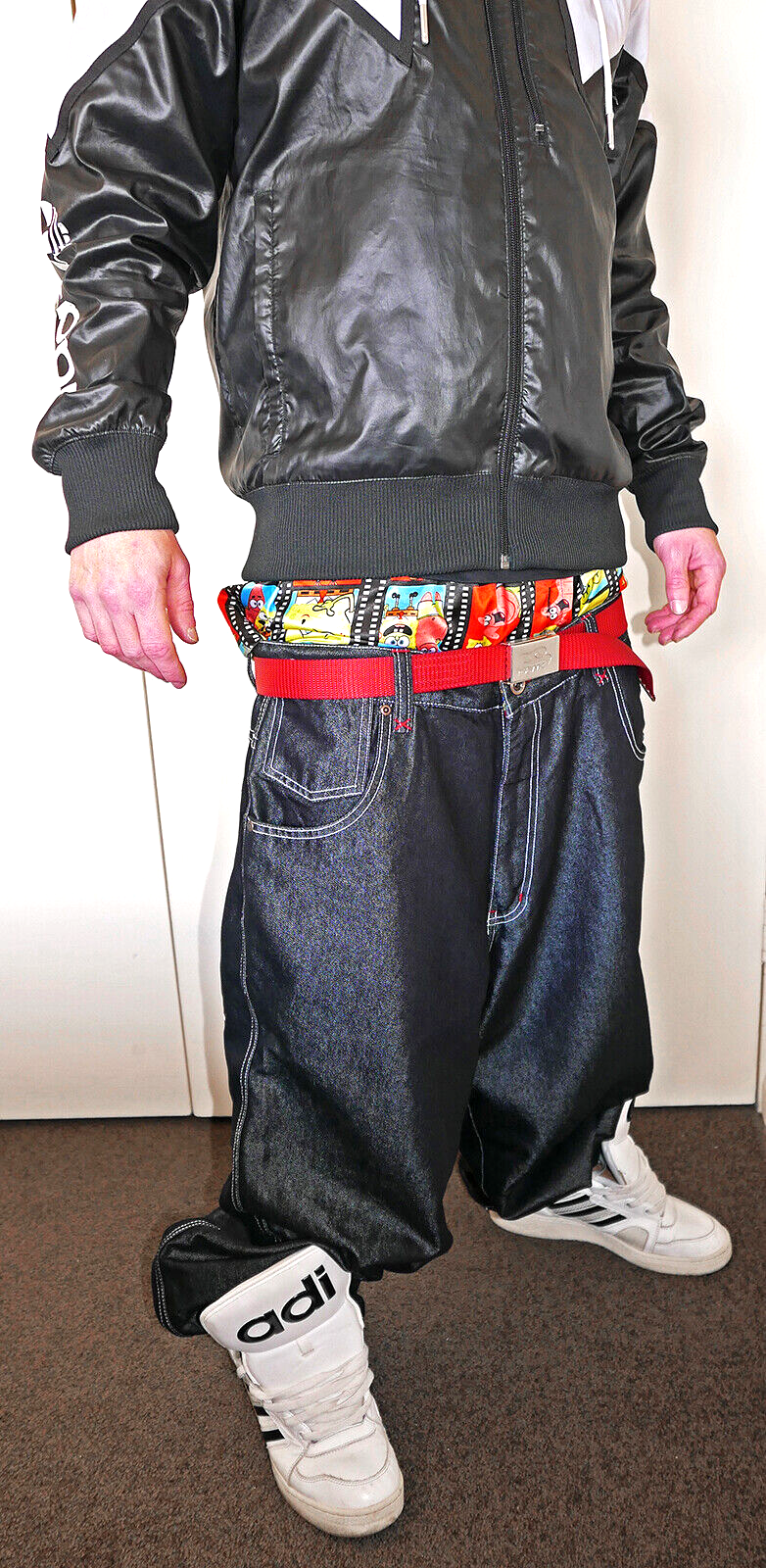 ☆—Fubu—Glanz—Shiny—W38—Baggy—Jeans—Silver—Silber—Hip Hop ☆—Fubu—Glanz—Shiny—W38—Baggy—Jeans—Silver—Silber—Hip Hop