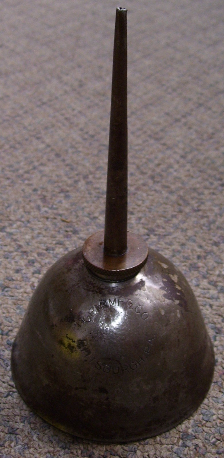Vintage GEM MFG CO squirt  Oil Can from Pittsburgh Pa. 6 1/2