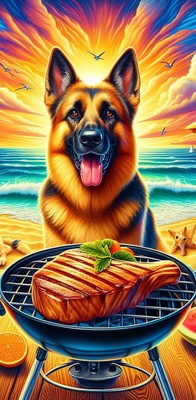German Shepherd - Best of Breed DCR 100%  Micro Fiber Beach Towel Quick Dry