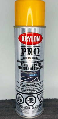 Krylon 45861 Professional Solvent Based Striping Paint  Yellow 17oz Long Lasting