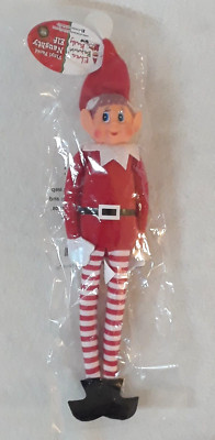 Naughty Elf Elves Behavin' Badly Vinyl Faced Elf Pixie 12'' Christmas Decoration