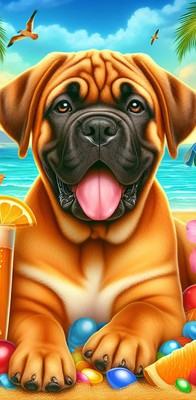 Mastiff Fawn - Best of Breed DCR 100%  Micro Fiber Beach Towel Quick Dry