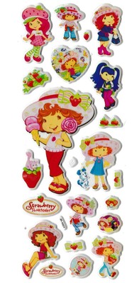 3D puffy Stickers STRAWBERRY SHORTCAKE #JF-1020 hat beach tea pot kettle shell