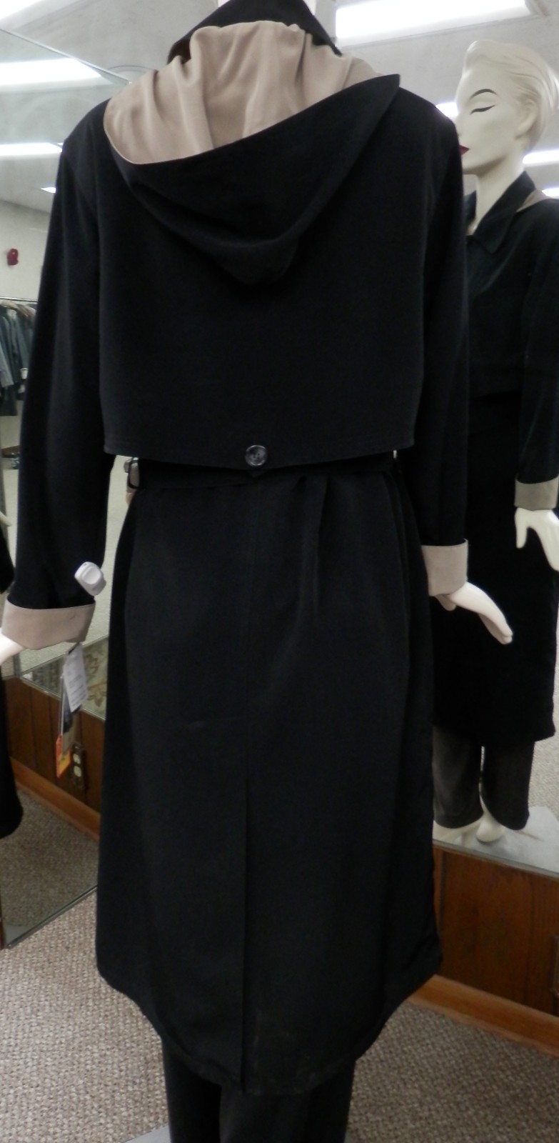 Pre-owned Misty Harbor Full Length Black Trench Coat