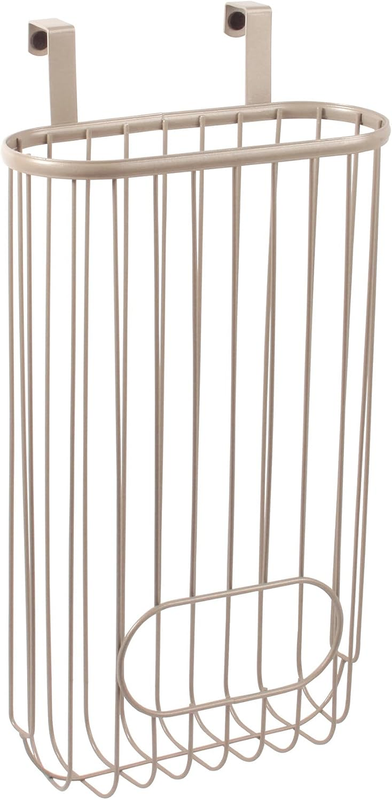 Ashley over the Cabinet Plastic Bag Holder (Satin Nickel Powder Coat) - Grocery