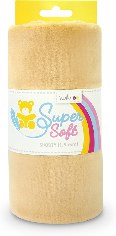 Plush Fabric | Solid Beige Minky Fabric for Sewing | Super Soft Cuddle Material