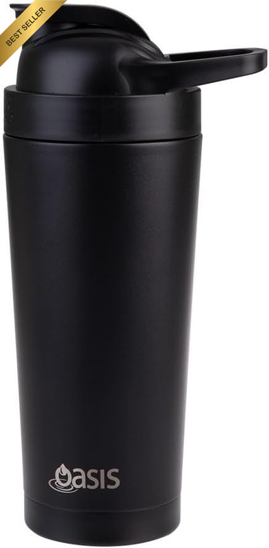 Stainless Steel Double Wall Insulated Protein Shaker 700 Ml - Black