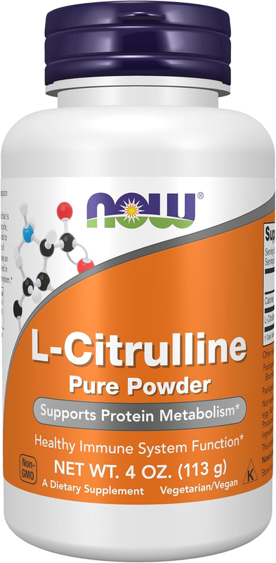 NOW Supplements, L-Citrulline Pure Powder, Supports Protein Metabolism*, 4-Ounc
