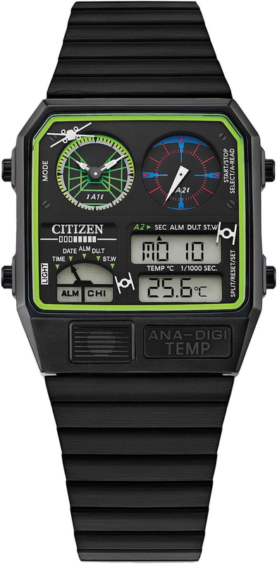 Pre-owned Citizen Star Wars Ani-digi Quartz Watch In Black