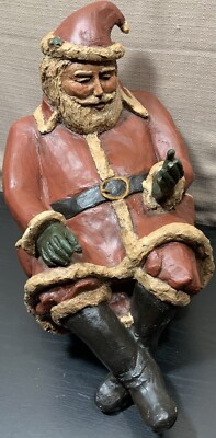 Limited Edition Signed Dated Frank Creech Rare Santa Resin Sculpture Vintage