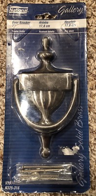 NEW National 7  Door Knocker Gallery Solid Brass Pewter Finish V1914 N325-316
